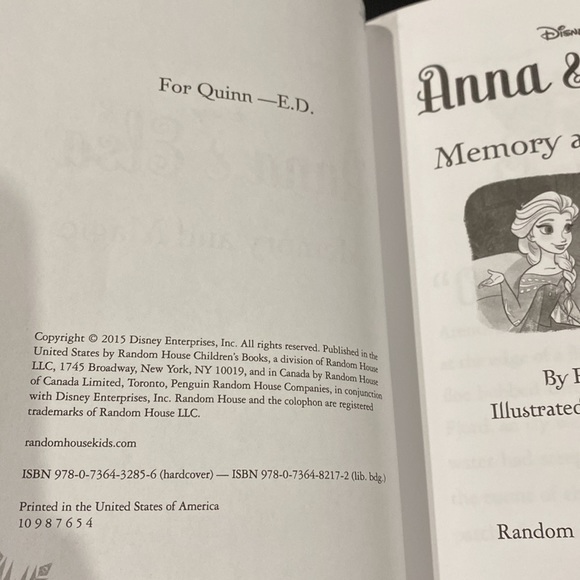 Anna & Elsa #2: Memory and Magic by Erica David - Hardcover Novel - Picture 4 of 5